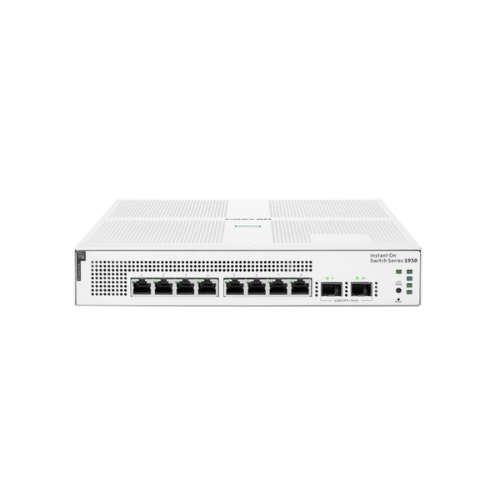 Thiết bị chuyển mạch HPE Networking Instant On 8 cổng Gigabit PoE CL4, 2 cổng SFP 124W, Dòng 1930 (JL681A)