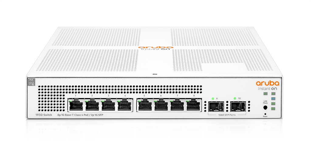 HPE Networking Instant On Switch 8p Gigabit CL4 PoE 2p SFP 124W 1930