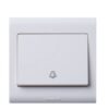 Honeywell Elegant EW4788BSPWHISG Push Switch, 16A, 1-Pole, 1-Way, with Bell Symbol