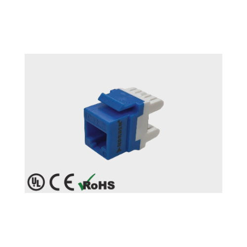 Nhân Mạng Cat6 Loại Nhấn Dây Góc 180 Độ Không Có Nắp Đậy (122-31P180BL) – Màu Xanh Dương